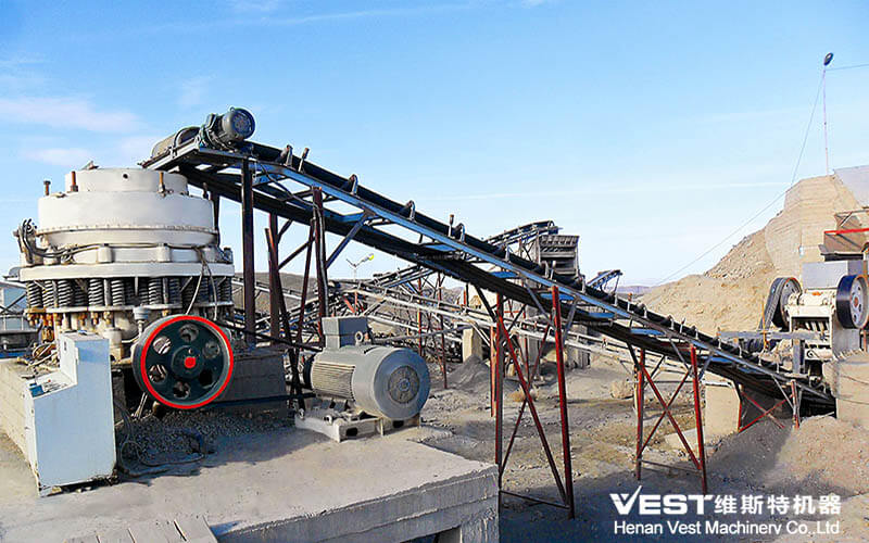 Granite cone crushing production line